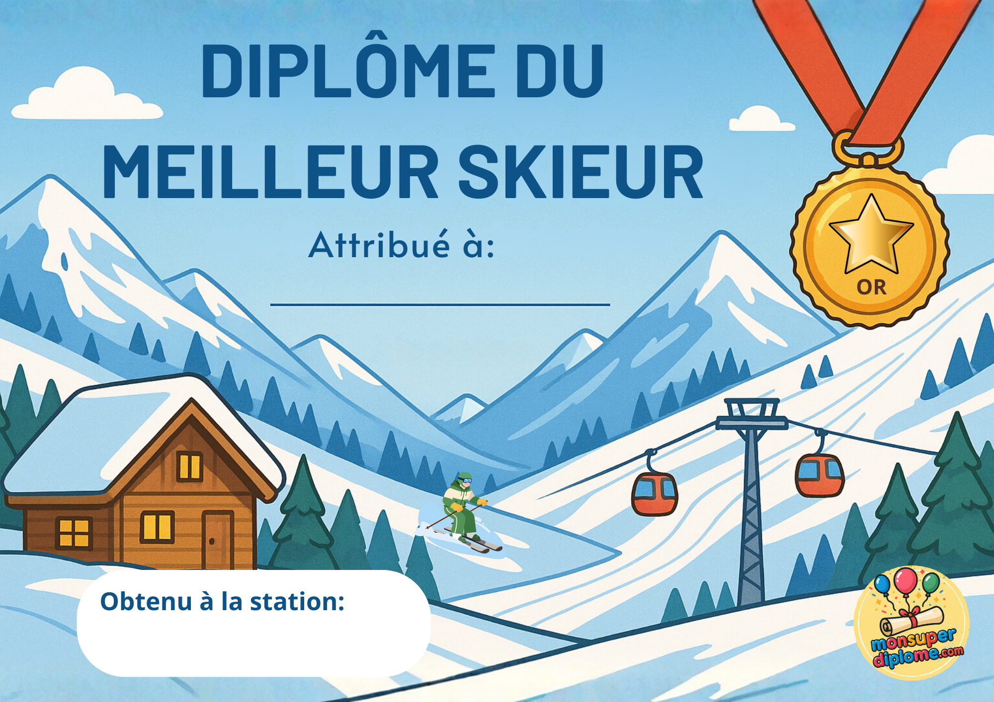 Diplôme du meilleur skieur, niveau Or