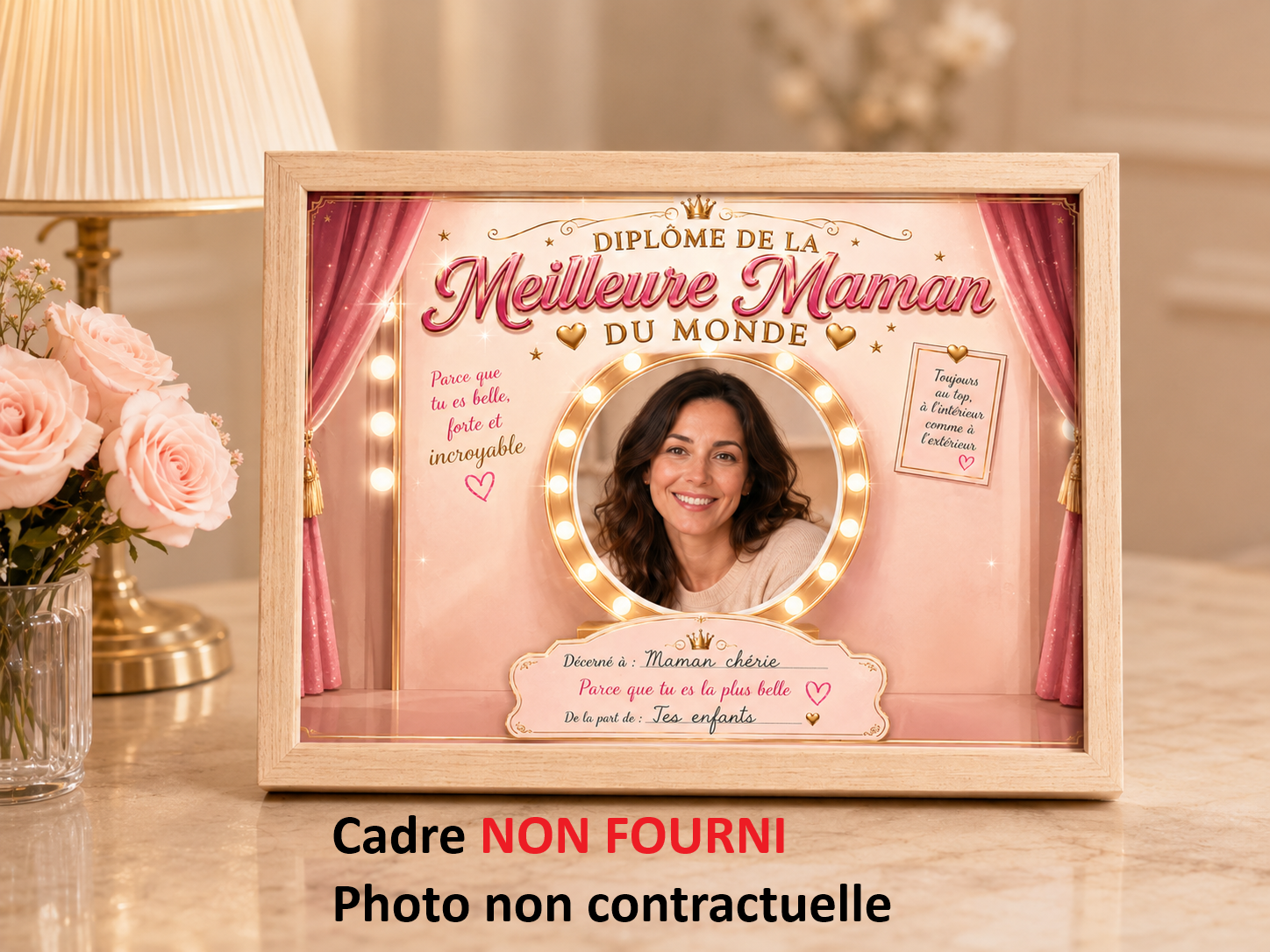 Diplôme de la Meilleure Maman du Monde à personnaliser — Loge de Star – Image 3