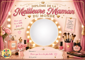 Fête des mères - diplome meilleure maman du monde