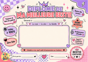 Ma meilleure bestie ma meilleure amie - Cadeau Emotion personnalisé - Feutre
