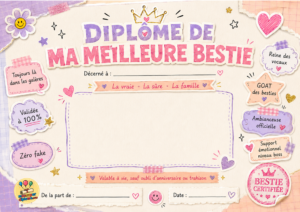 Ma meilleure bestie ma meilleure amie - Cadeau Emotion personnalisé - Violet