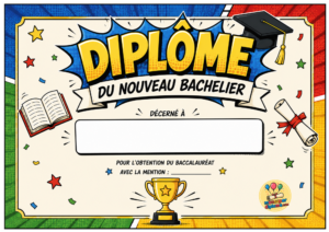 Diplôme obtention du bac - fun et valorisant