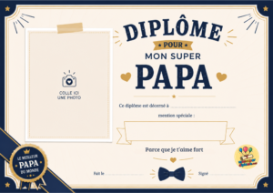 Diplôme du super papa