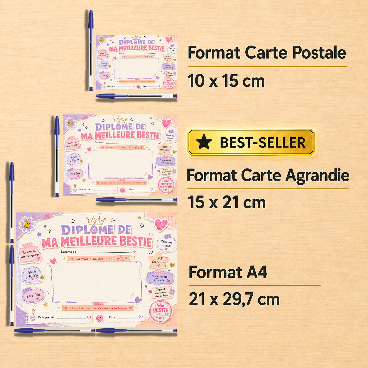 Ma meilleure bestie ma meilleure amie - Cadeau Emotion personnalisé - Violet – Image 2