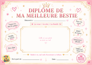 Ma meilleure bestie ma meilleure amie - Cadeau Emotion personnalisé - Rose